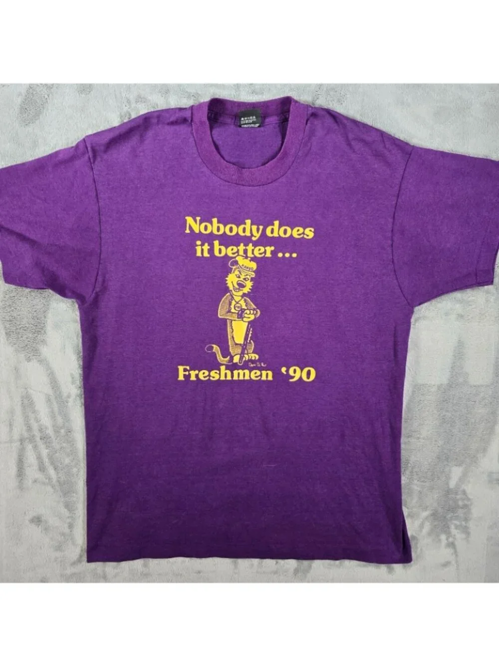 Vintage Single Stitch Nobody Does It Better... Freshmen '90 Purple T-Shirt (L)